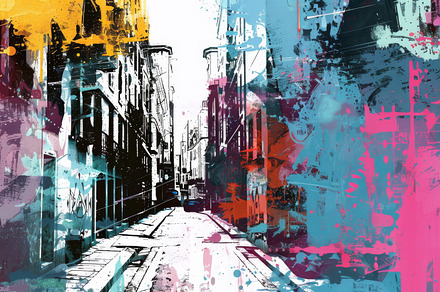Colorful Abstract Urban Style Hiphop, an Abstract Photo by Pixeness
