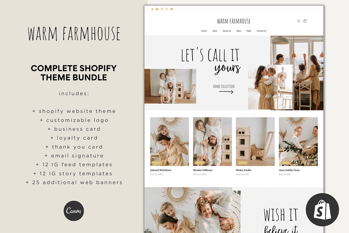 Shopify Theme Bundle | Farmhouse, a Templates & Theme by Easy Website Themes (Photo 1 of 10)