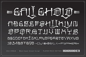 Player Price Cholo Font Set