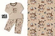 Pattern with wizard bear, a Pattern Graphic by Cuteanny Design (Thumbnail 1 of 4)