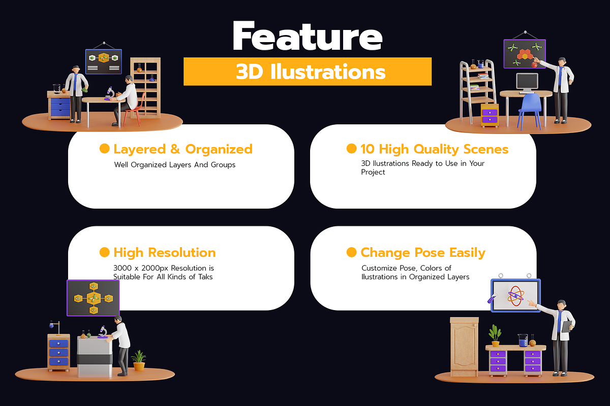 3D Important Activities Pack, a 3D by novia99design (Photo 2 of 6)