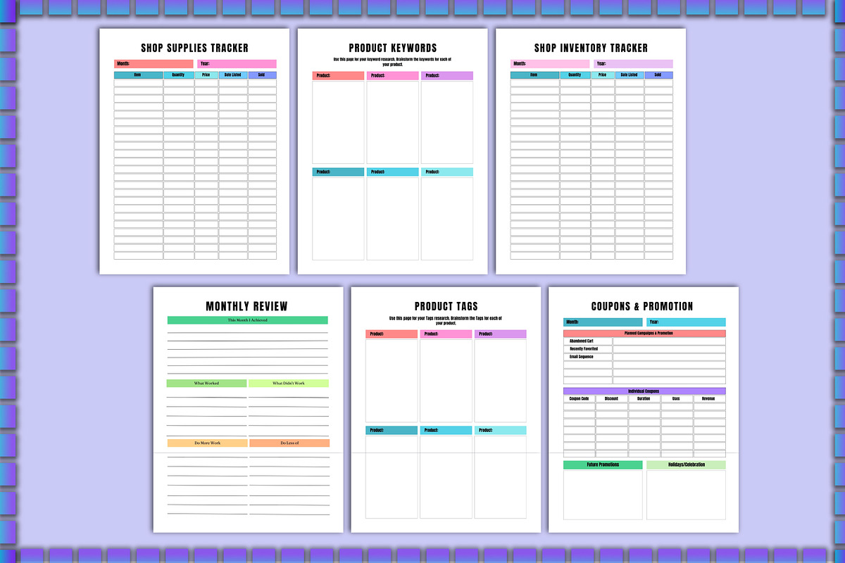 Printable Online Business Planner, a Stationery Template by Shumaya (Photo 3 of 7)