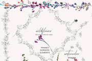 Watercolor Wildflower Clipart, an Illustration by Patishop Art (Thumbnail 6 of 9)