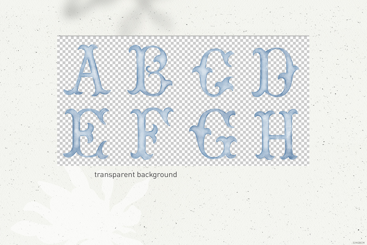 Crest monogram watercolor letters, a Decorative Illustration by GrafikBoutique (Photo 2 of 3)