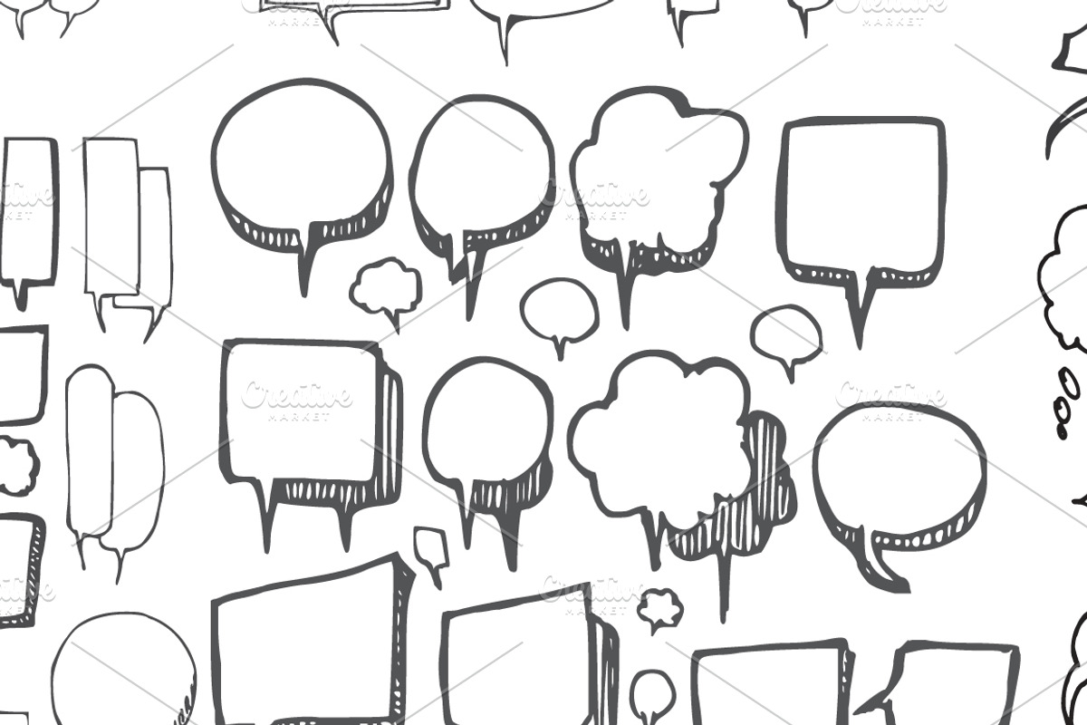 500++  Speech bubbles doodle vet set, a Graphic by TKDoodle (Photo 2 of 4)