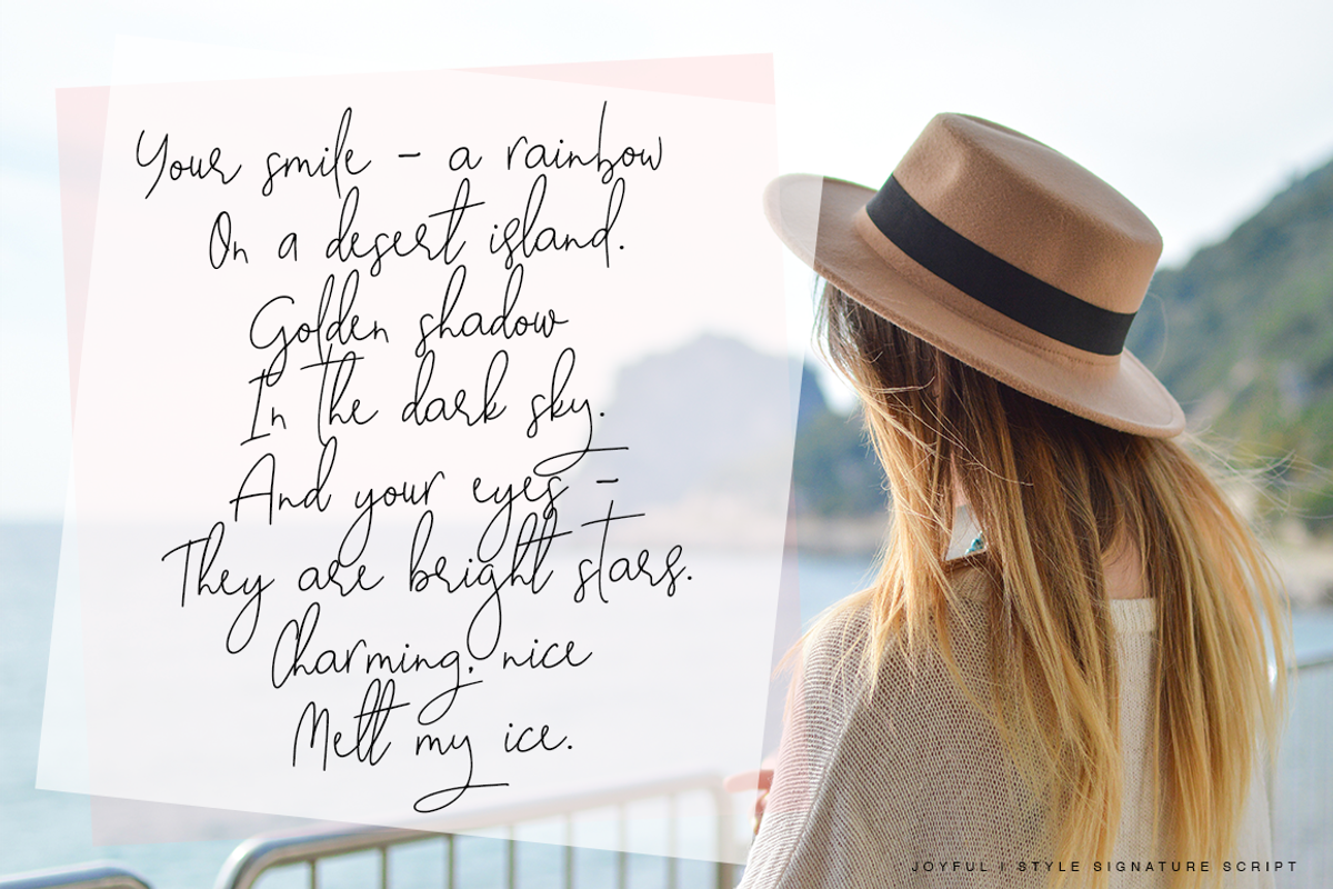 Joyful, a Script Font by Larin Type Co. (Photo 9 of 9)