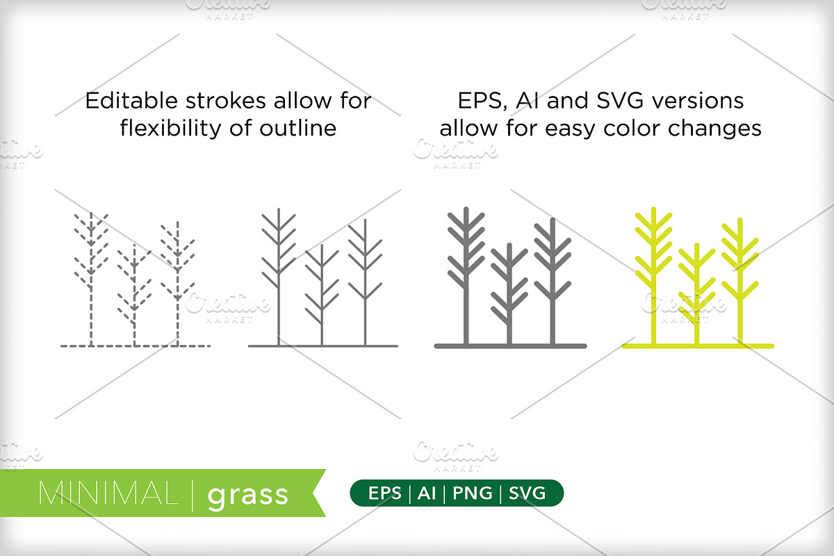Minimal grass icons, an Outline Icon by Picture Window (Photo 5 of 5)