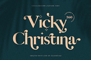 Vicky Christina Ligature Serif Font, a Serif Font by SilverStag Type Foundry (Thumbnail 1 of 25)
