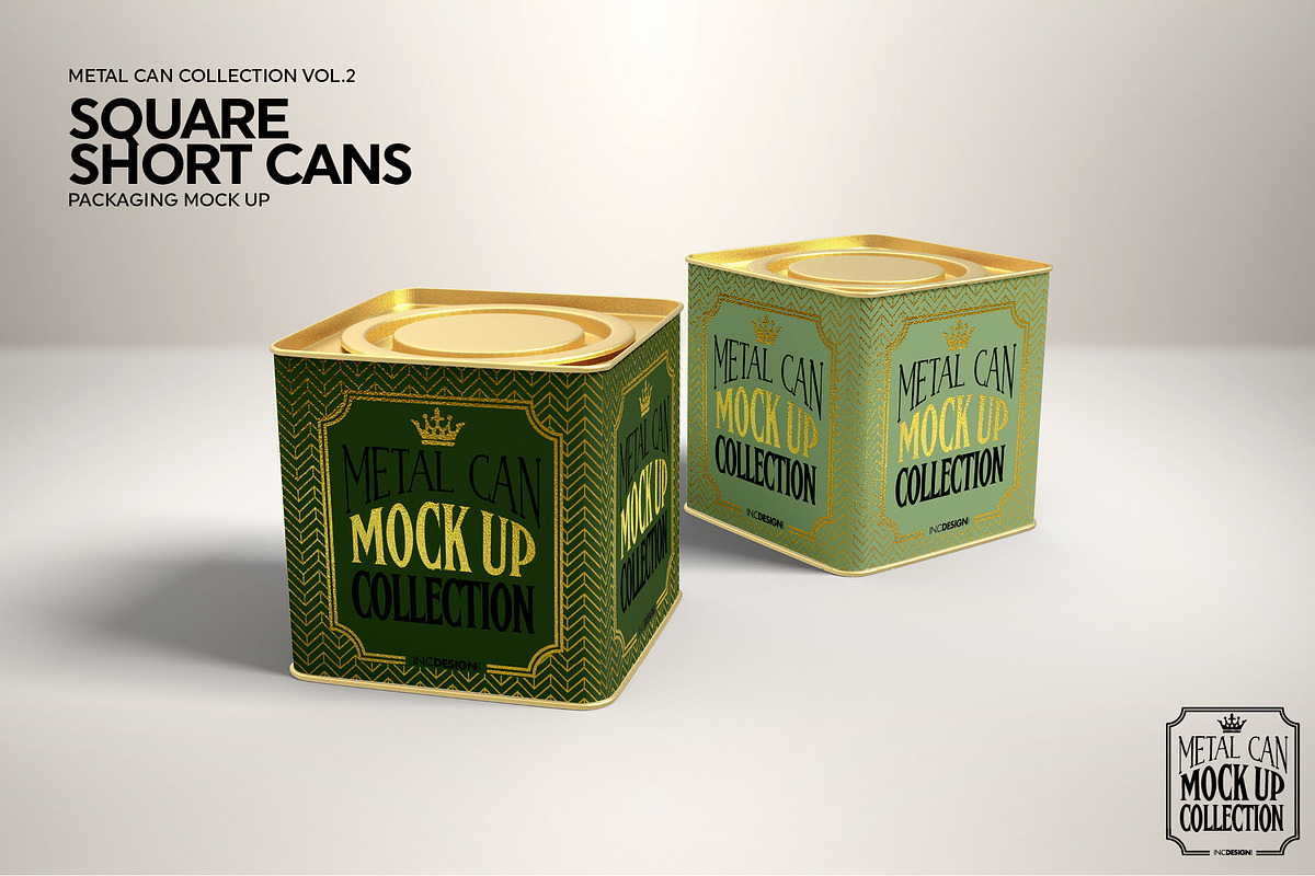Short Square Lid Cans Mockup, a Product Mockup by INCDesign (Photo 7 of 8)