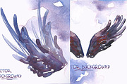 Watercolor background with wings, an Animal Illustration by Depiano (Thumbnail 2 of 5)