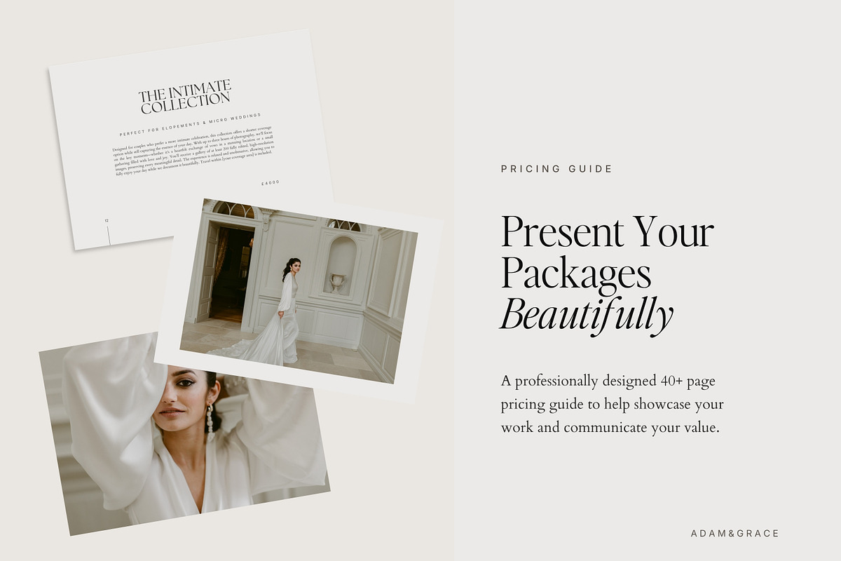 Wedding Photography Branding Kit, a Marketing Template by Adam and Grace (Photo 6 of 16)