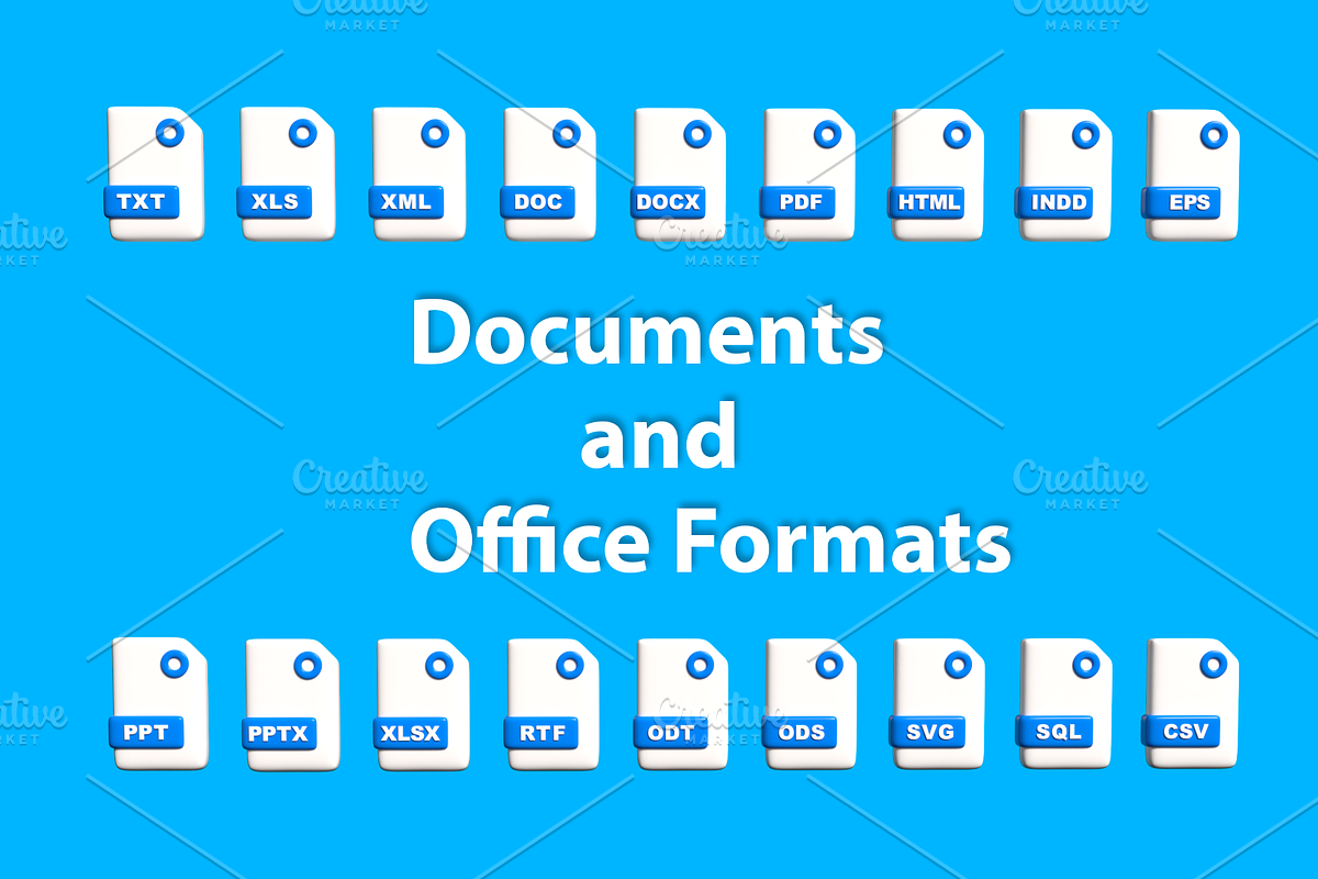Documents and Office Formats 3D, a 3D by Casa Mandarina (Photo 2 of 9)