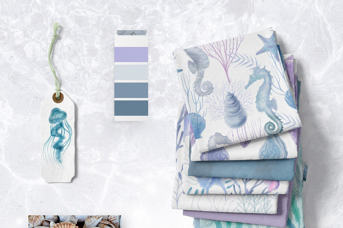 Ocean Life, a Pattern Graphic by mila_leev (Photo 6 of 14)