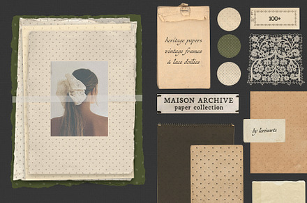 Maison Archive Paper Collection, a Texture Graphic by lerinartstudio
