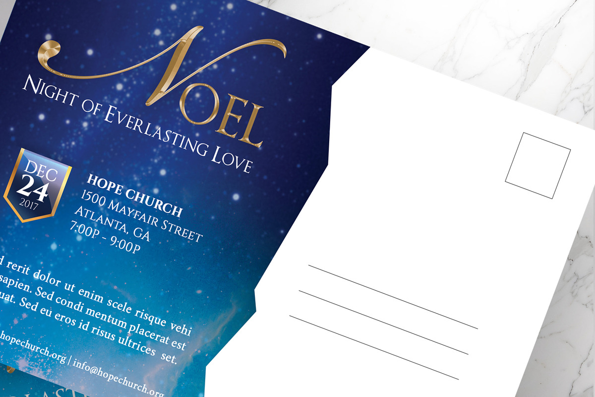 Noel Christmas Postcard Photoshop, a Flyer Template by Godserv Designs (Photo 9 of 11)