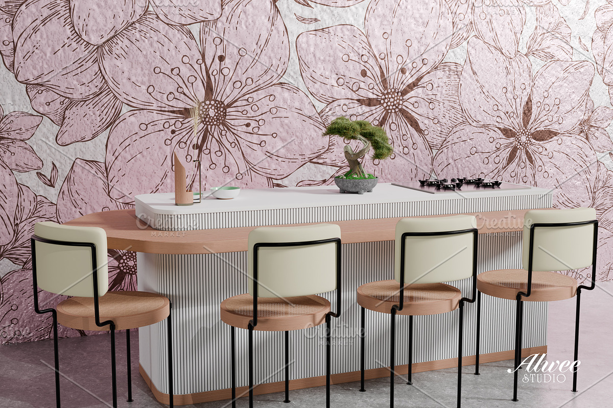 Hand-Drawn Sakura Blossom Pattern, a Pattern Graphic by Alwee Studio (Photo 7 of 10)