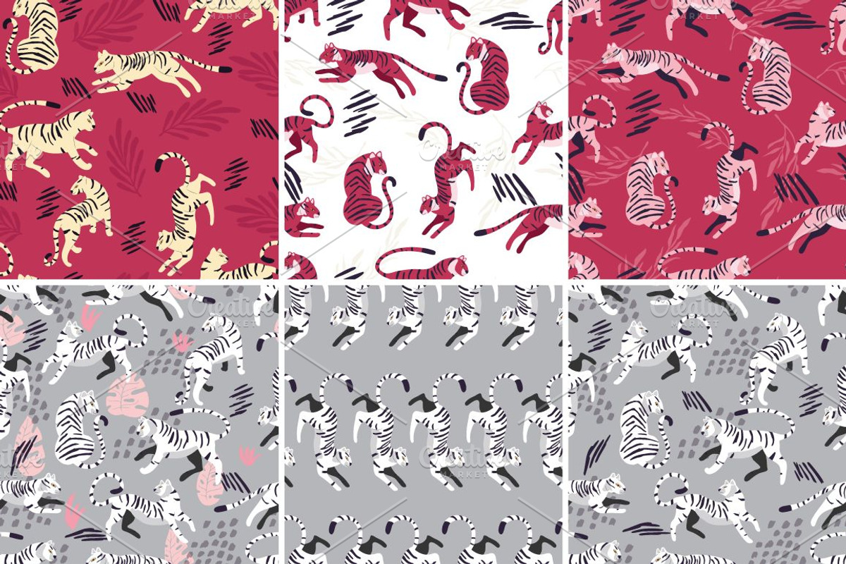 Tigers - 44 Seamless Patterns, a Pattern Graphic by Blue Lela Design (Photo 10 of 13)