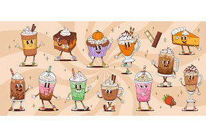Retro hippie dessert characters, a Decorative Illustration by Buch&Bee