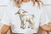 Whimsical Easter Sheep Clipart, an Illustration by designcity5 (Thumbnail 4 of 5)