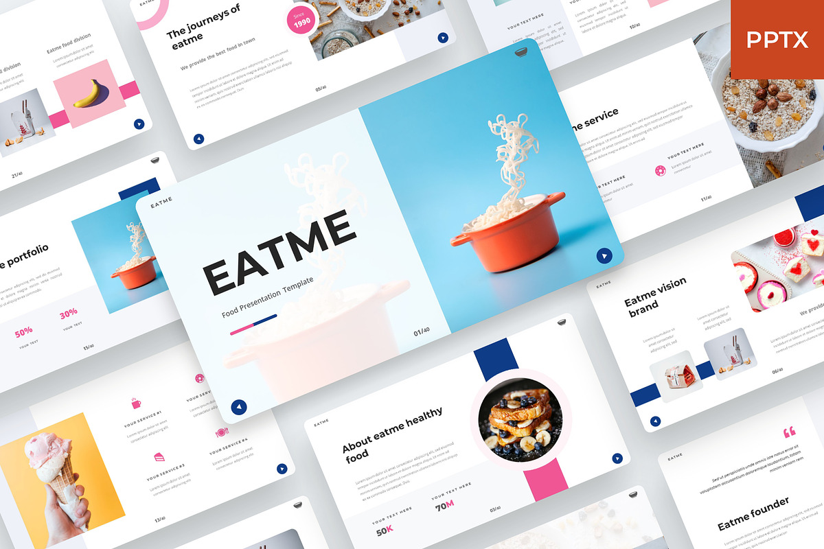 EATME - Food PowerPoint Template, a Presentation Template by BeadyLab (Photo 1 of 6)