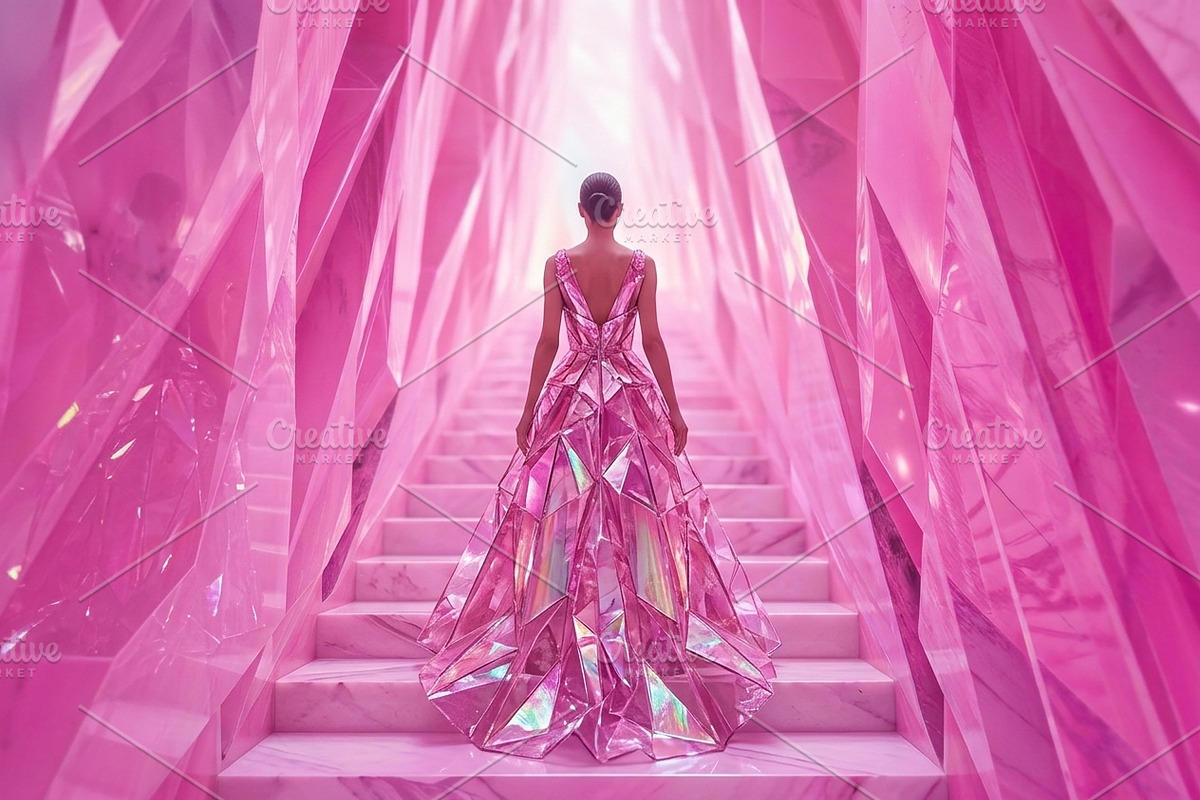 Pink Crystal Staircase Background, a Background Graphic by Aura Canyon HQ (Photo 5 of 7)