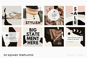 Instagram Templates for Canva, a Social Media Template by ILLONA GRAPHICS (Thumbnail 4 of 12)
