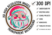 Brushstroke Santa Sublimation Bundle, an Illustration by Craft Nest (Thumbnail 2 of 6)