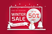 vector winter sale poster template, a Brochure Template by essense (Thumbnail 1 of 2)
