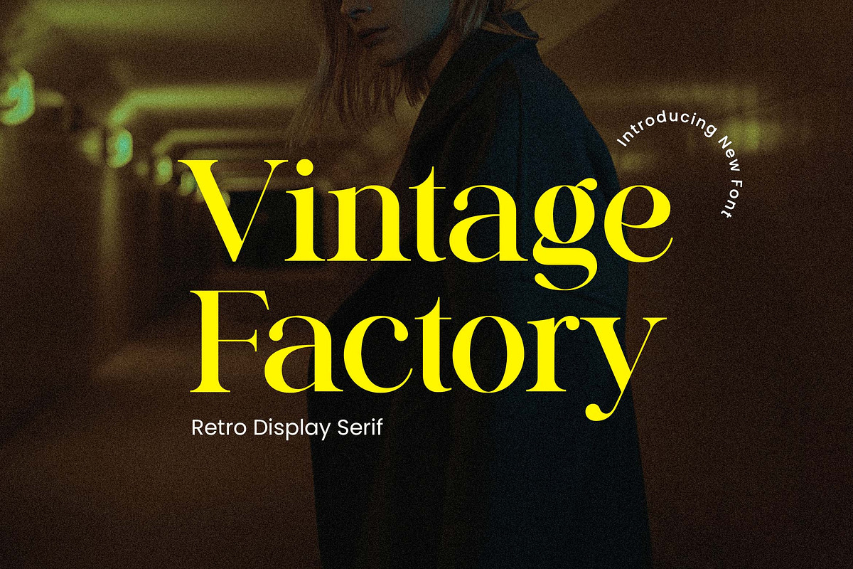 Vintage Factory Retro Serif Font, a Serif Font by UICreative (Photo 1 of 13)