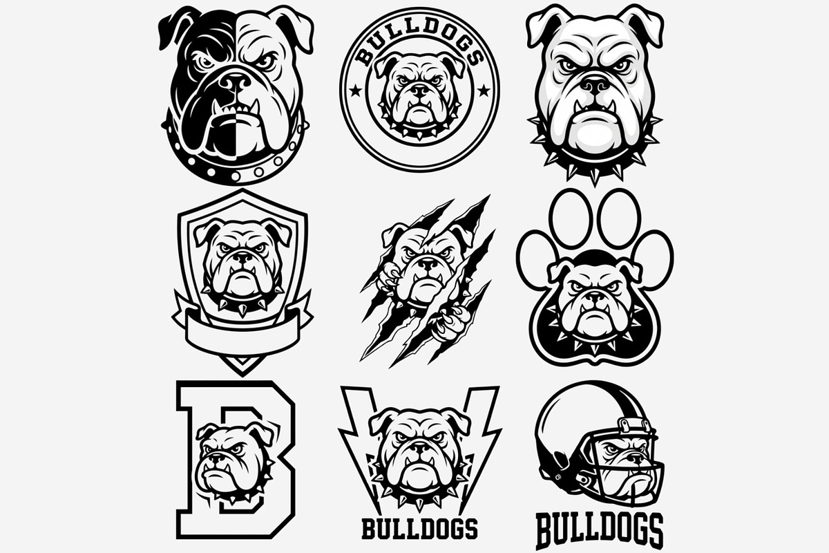 Bulldog Logo Clipart Bundle, a Seasonal Illustration by Tanya Kart (Photo 7 of 9)