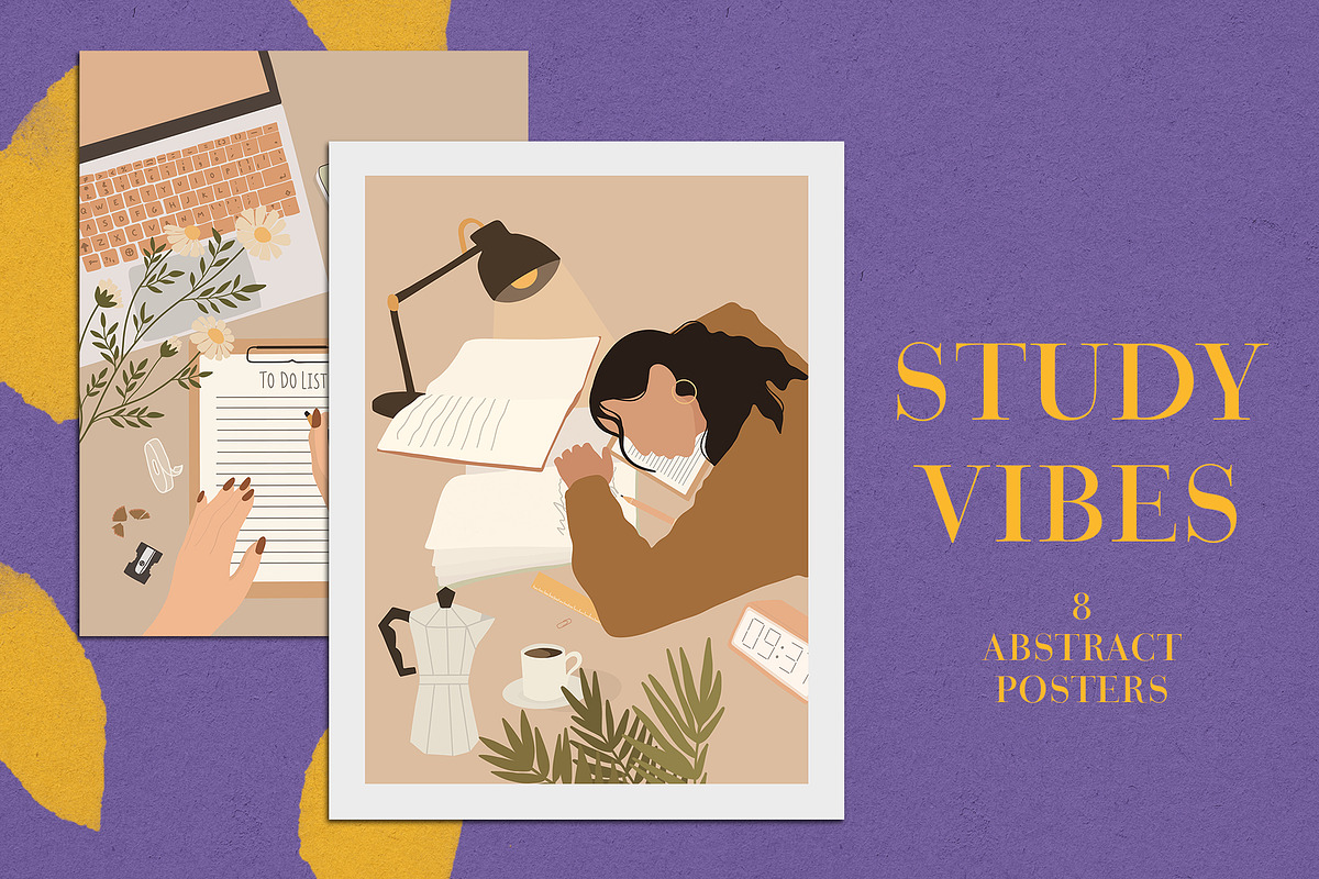Study Vibes Abstract Posters, a Decorative Illustration by Miracles Everywhere (Photo 1 of 5)