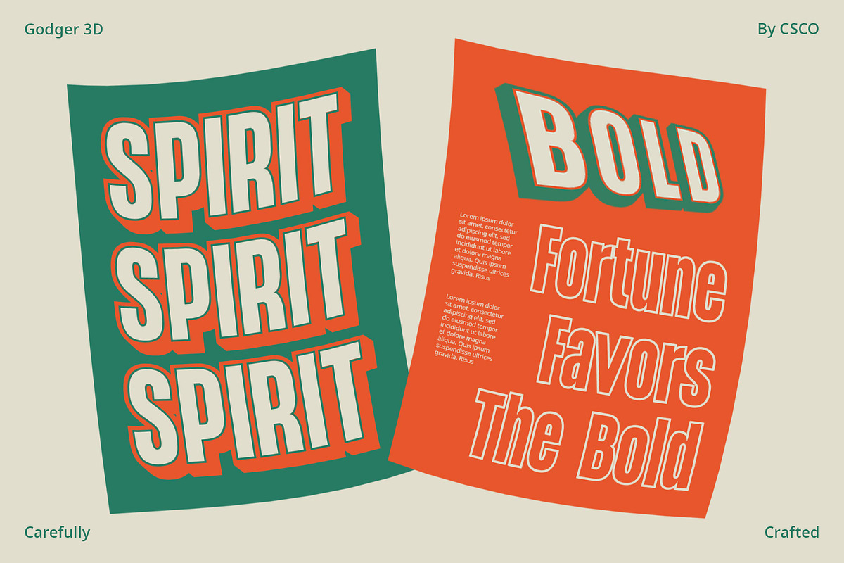 Godger 3D, a Sans Serif Font by Craft Supply Co. (Photo 8 of 8)