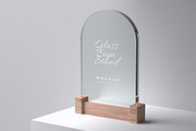 Glass Sign Stand Mockup, a Product Mockup by Graphicsfuel (Thumbnail 4 of 10)