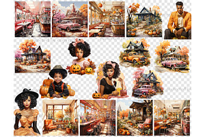 Halloween Clipart PNG Set