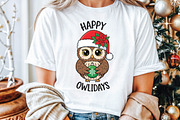 Owlidays Funny Christmas Sublimation, an Illustration by Libby Wishes (Thumbnail 2 of 5)