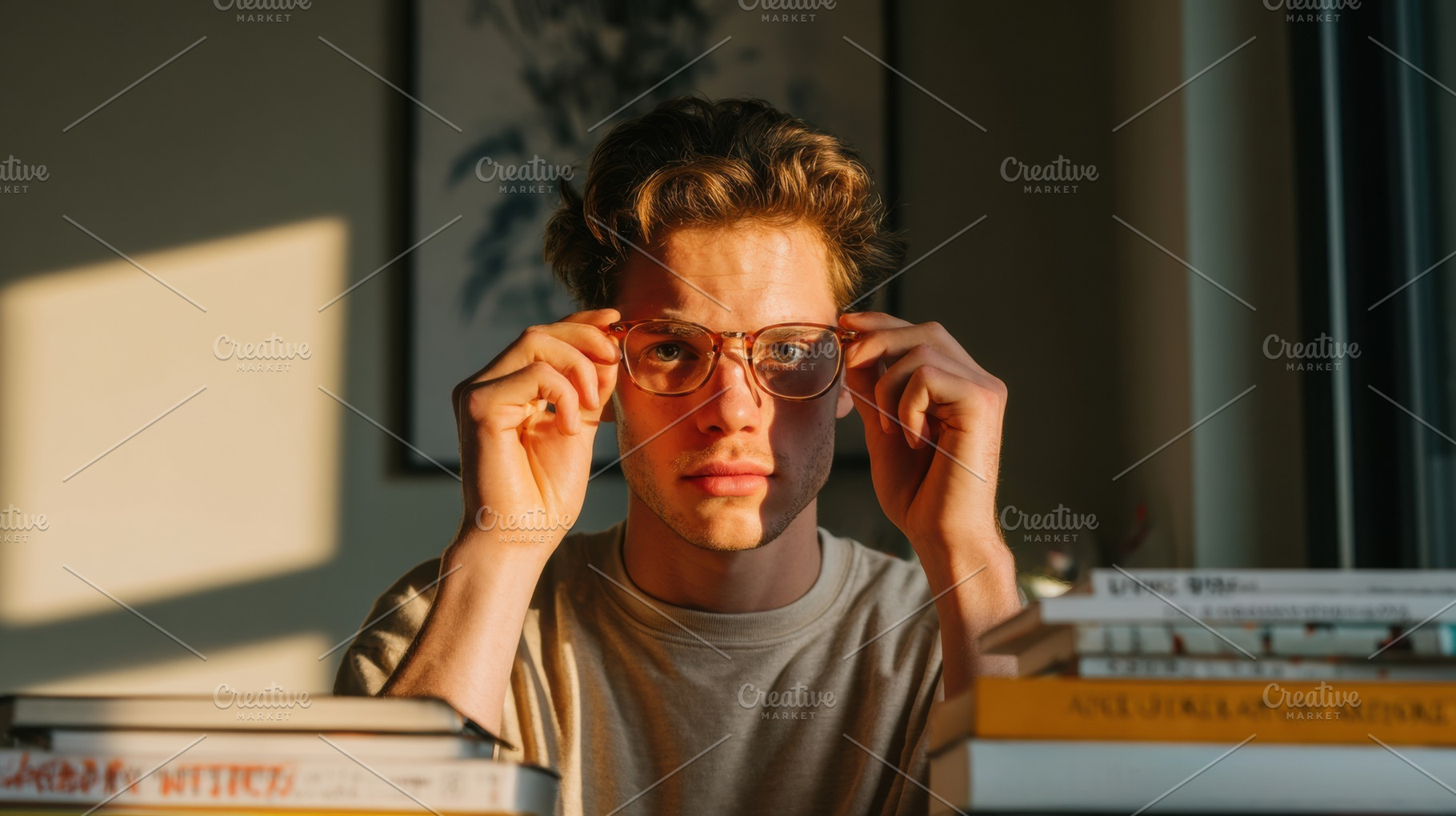 Teen with glasses, a Person Photo by Virgo Studio