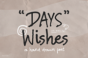 Days Wishes | Hand Drawn Font, a Handwritten Font by Denustudios (Thumbnail 1 of 12)