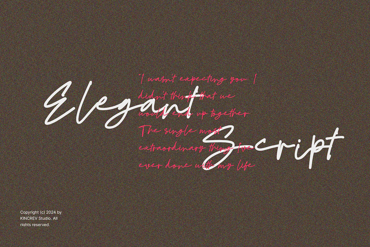 Rockye - Modern Script Typeface, a Script Font by Kincrev Studio (Photo 2 of 8)