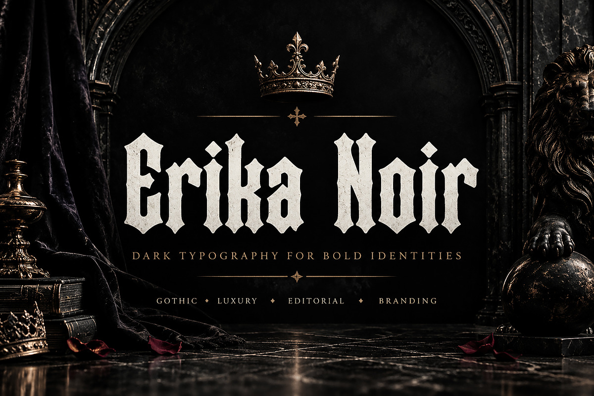 Erika Noir, a Blackletter Font by Wow Magic (Photo 3 of 4)