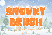 Snowky Brush, a Font by Letterara (Thumbnail 1 of 8)