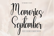 Memories September, a Handwritten Font by InermediaSTUDIO (Thumbnail 1 of 8)