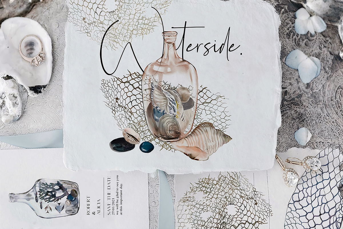 Ocean - Watercolor Nautical Set., a Texture Illustration by Kaleriia (Photo 4 of 10)