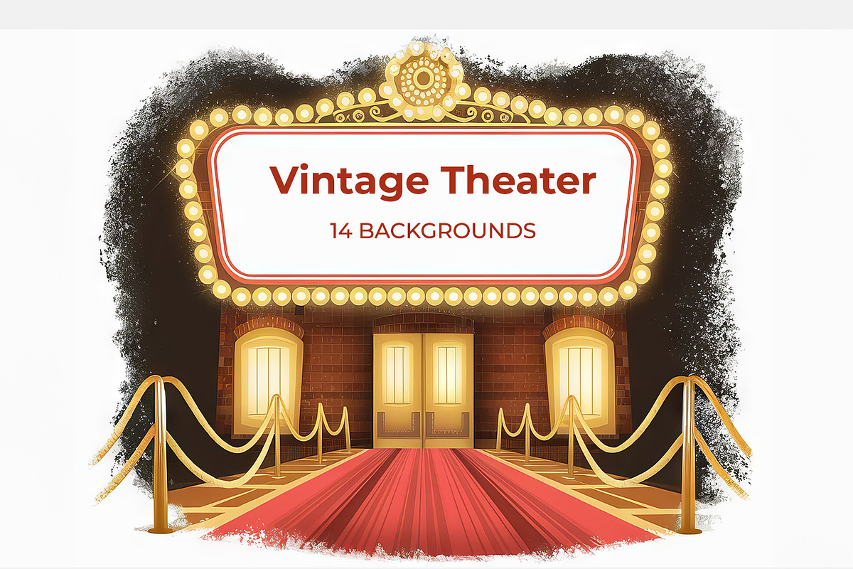 Vintage Theater Marquees, a Background Graphic by karenfoleyphoto (Photo 1 of 3)