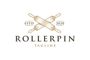 Cooking Roller Pin Logo Template