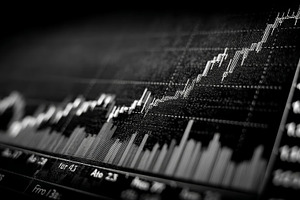 Business finance concept showing rising stock market chart and trading data in, a Photo by AS photostudio