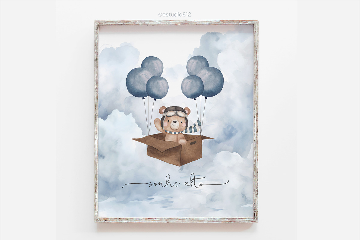 Bear and airplane, an Animal Illustration by Estudio 812 (Photo 8 of 8)