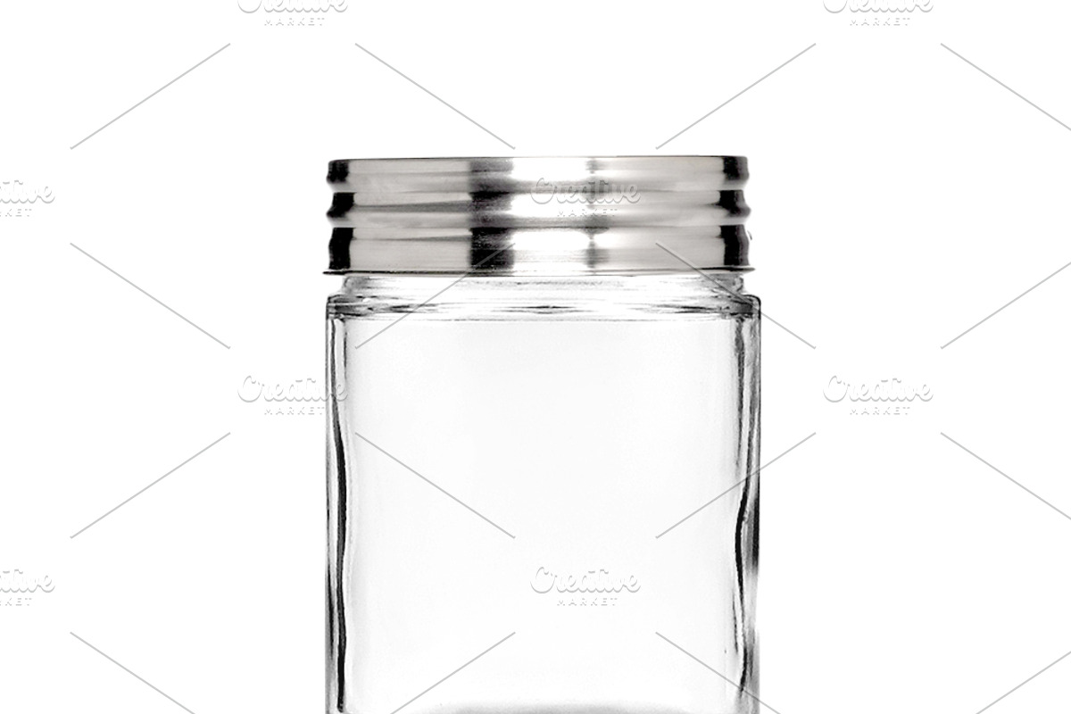 Clear Mason Jar with Metal Lid, a Packaging Mockup by Professional Assets (Photo 3 of 5)