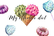 Cactus illusions Watercolor Set, a Food Illustration by Cat In Colour (Thumbnail 2 of 3)