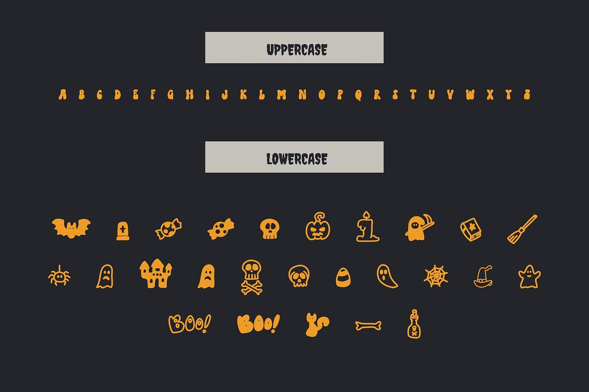 Groovy Halloween - Decorative font, a Handwritten Font by Brown Cupple (Photo 5 of 7)