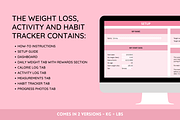 Weight Loss Tracker + Habit Tracker, a Templates & Theme by SunshineStudioBoutique (Thumbnail 2 of 10)